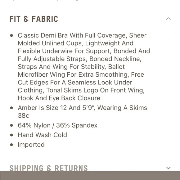 SKIMS | WEIGHTLESS DEMI BRA | ONYX / 36 / DD - Picture 10 of 11